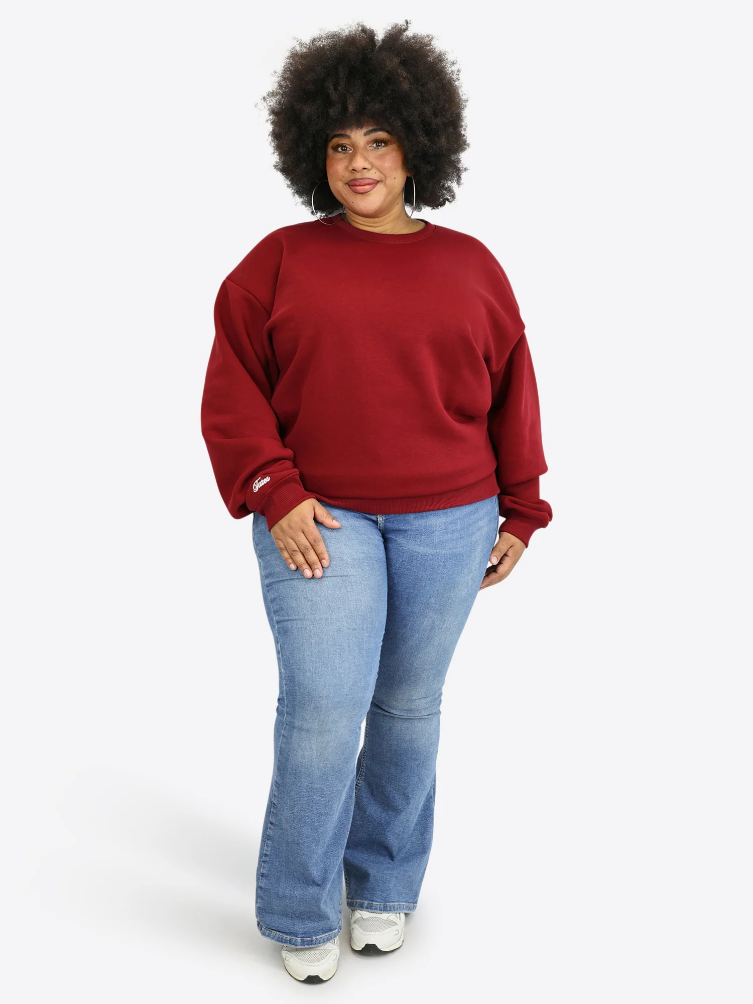 Regular Waistband Sweater – Cranberry - Image 3