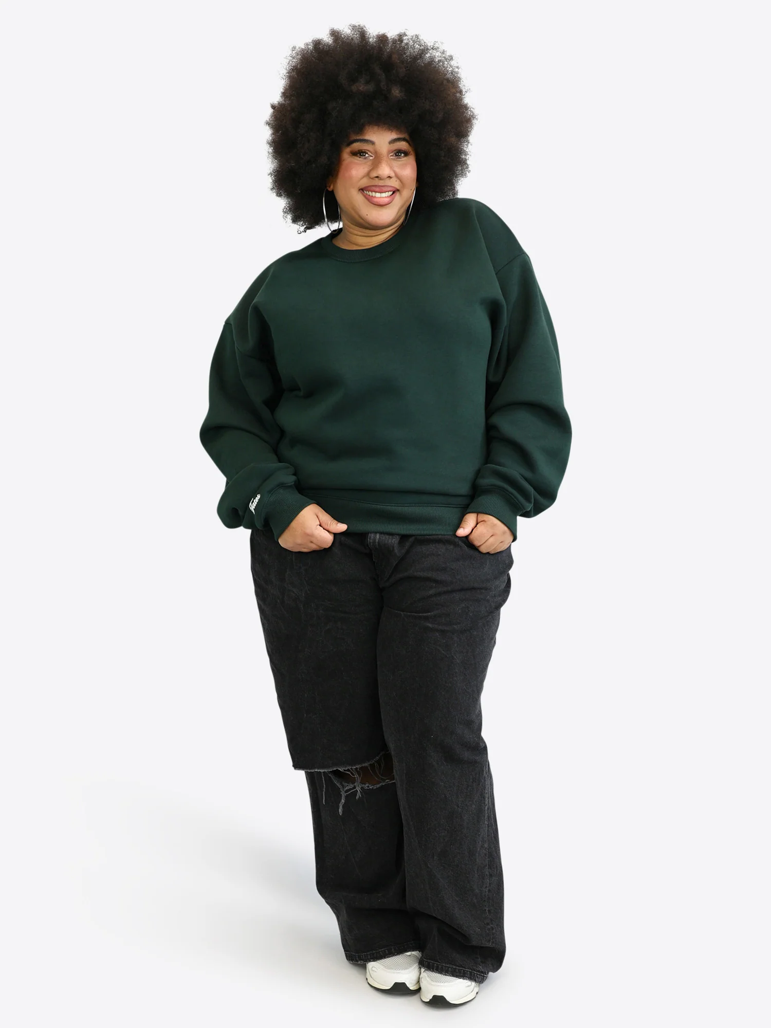 Regular Waistband Sweater – Pine Green - Image 3