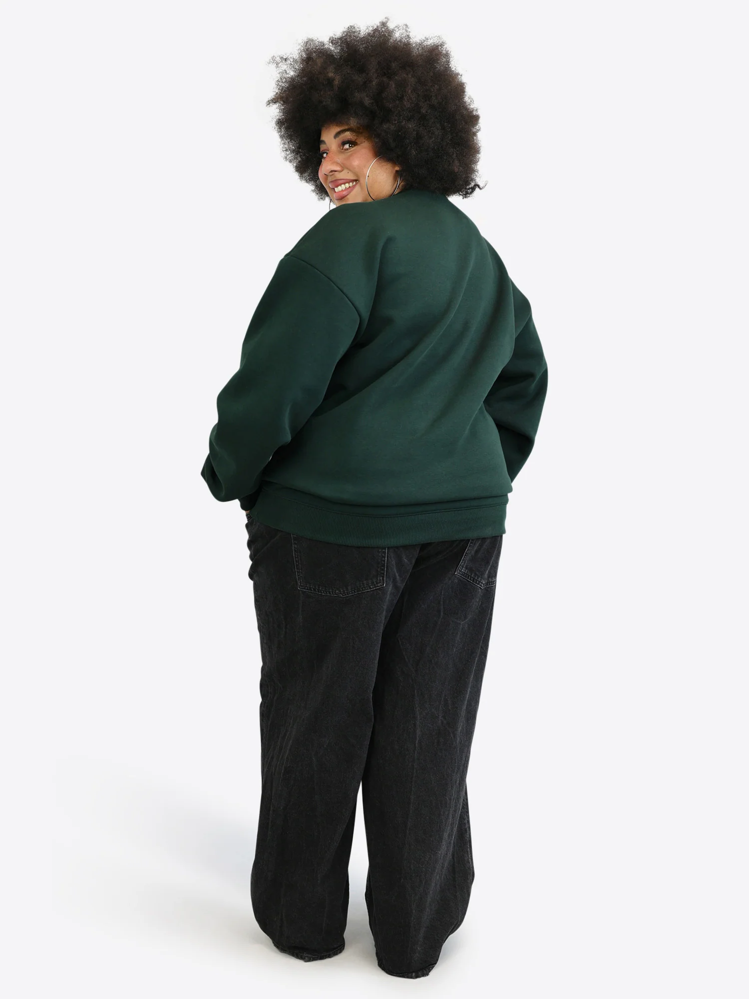 Regular Waistband Sweater – Pine Green - Image 4